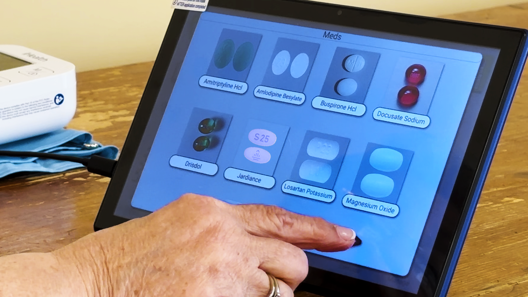 Medication lists on tablet