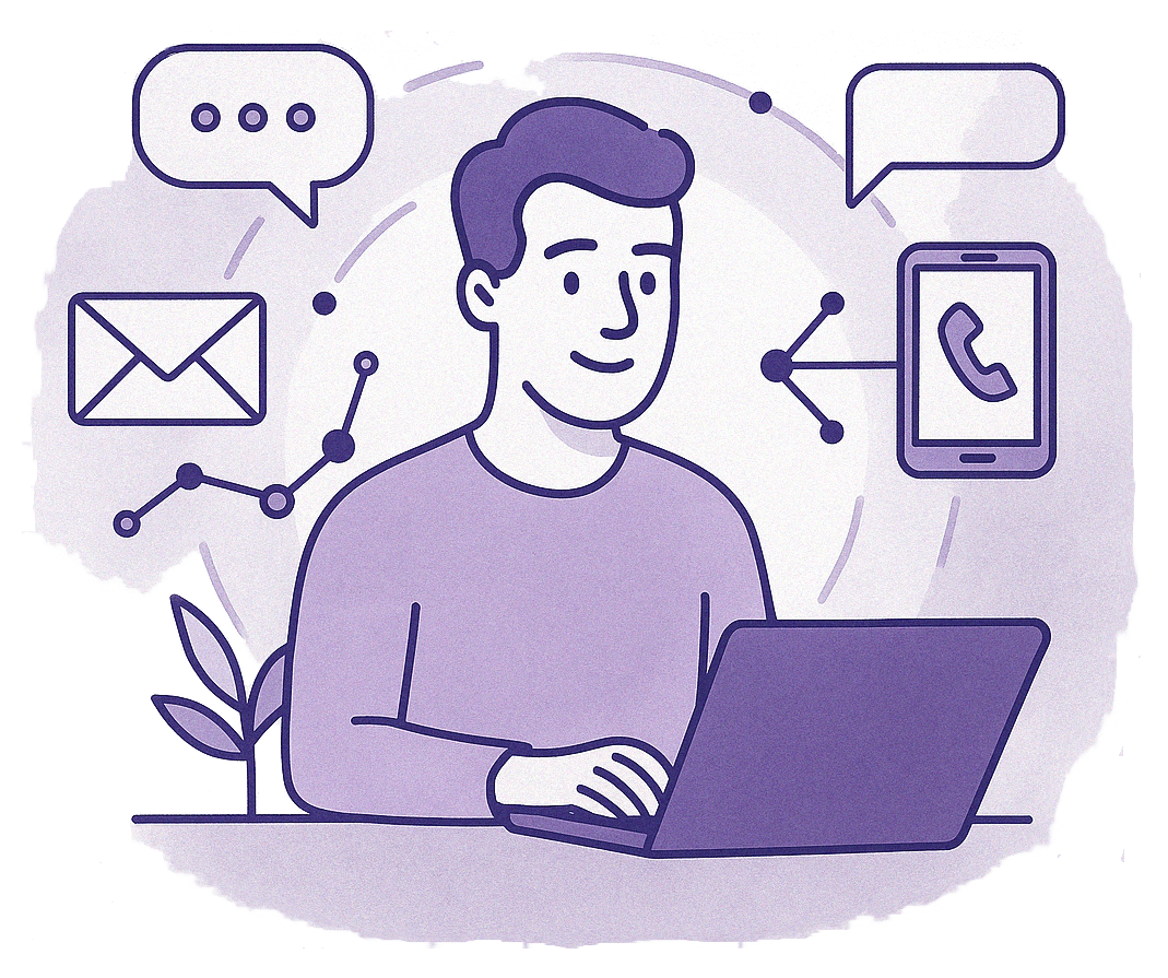 Illustration of connected messages and care continuity